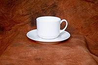 Чайная чашка с блюдцем фарфоровая (Шапо чайное или пара) 250 мл