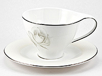 Набор чайных чашек с блюдцами фарфоровых (Набор чайных пар или шапо) 260 мл