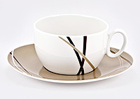 Кофейная чашка с блюдцем фарфоровая (Шапо кофейное или пара) капучино 390 мл