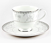 Набор чайных чашек с блюдцами фарфоровых (Набор чайных пар или шапо) 270 мл