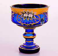 Варенница (Ваза для варенья) из богемского стекла 15 см
