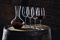 Набор для вина из хрусталя (декантер и бокалы) 5 предметов (Декантер 1800 мл, бокалы 763 мл)