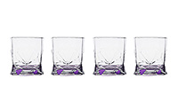 Набор бокалов для виски из стекла (стаканы) 340 мл