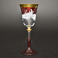 Набор бокалов для вина из богемского стекла (фужеры) 185 мл
