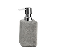 Диспенсер для жидкого мыла из металла и камня 7x7х16,5 см