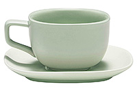 Чайная чашка с блюдцем из керамики (Шапо чайное или пара) 300 мл