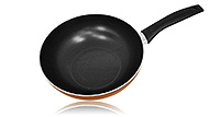Сковорода Вок (Сковорода для китайской кухни) 24 см без крышки с тефлоновым покрытием