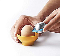 Набор подставок для яиц из нержавеющей стали и силикона с ложкой и солонкой
