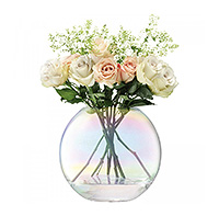 Ваза для цветов (Цветочница) круглая из выдувного стекла 24 см