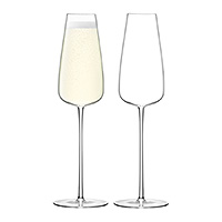 Набор бокалов для шампанского из стекла (фужеры) 330 мл
