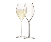 Набор бокалов для шампанского из стекла (фужеры) 370 мл