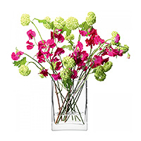 Ваза для цветов (цветочница) из стекла 22 см