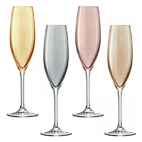 Набор бокалов для шампанского из стекла (фужеры) 225 мл