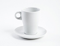 Кофейная чашка с блюдцем фарфоровая (Шапо кофейное или пара) 280 мл