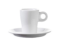 Кофейная чашка с блюдцем фарфоровая (Шапо кофейное или пара) эспрессо 80 мл