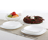 Набор тарелок разного размера и стекла (Садо) 18 предметов
