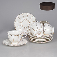 Набор чайных чашек с блюдцами фарфоровых (Набор чайных пар или шапо) 260 мл
