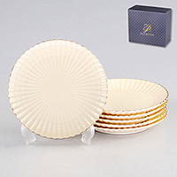 Набор фарфоровых тарелок десертных 19 см