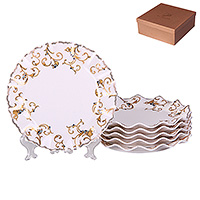Набор десертных тарелок фарфоровых 19 см