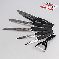 Набор кухонных ножей из стали и пластика 6 предметов