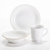 Чайно-столовый сервиз фарфоровый 18 предметов (обеденный сервиз)
