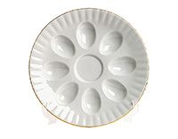 Тарелка для яиц фарфоровая (Поднос для яиц) 21 см