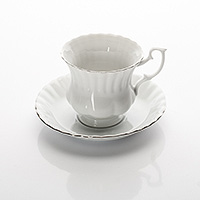 Чайная чашка с блюдцем фарфоровая (Шапо чайное или пара) 220 мл