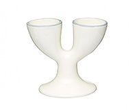 Подставка для яица керамическая (Чашка для яйца на ножке) двойная 10,5х8,5х11 см
