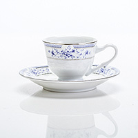 Кофейная чашка с блюдцем фарфоровая (Шапо кофейное или пара) 80 мл