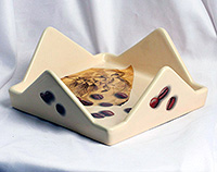 Блюдо квадратное с треугольными бортами керамическое (Квадрат) 19 см