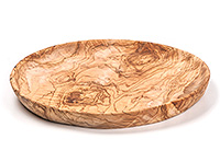 Блюдо круглое сервировочное из оливы (Круг) 30 см без ножки