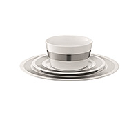 Набор фарфоровых тарелок разного размера 3 предмета