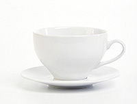 Чайная чашка с блюдцем фарфоровая (Шапо чайное или пара) 500 мл