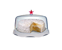 Тортница пластиковая с крышкой (Блюдо для торта) 32,5x19,5 см