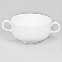Тарелка для супа из костяного фарфора (Бульонница) 210 мл