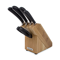 Набор кухонных ножей с ножницами из нержавеющей стали 5 предметов на подставке