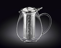 Заварочный чайник с крышкой из термостойкого стекла 600 мл с фильтром из нержавеющей стали