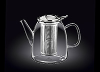 Заварочный чайник с крышкой из термостойкого стекла 950 мл с фильтром из нержавеющей стали