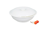 Тарелка для супа фарфоровая (Бульонница) 23,5 см с крышкой