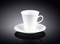 Кофейная чашка 160 мл с блюдцем фарфоровая (Шапо кофейное или пара)