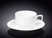 Чайная чашка с блюдцем фарфоровая (Шапо чайное или пара) 220 мл в фирменной упаковке
