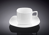 Кофейная чашка 90 мл с блюдцем фарфоровая (Шапо кофейное или пара) в фирменной упаковке
