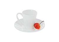 Кофейная чашка 110 мл с блюдцем фарфоровая (Шапо кофейное или пара)