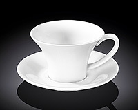 Чайная чашка с блюдцем фарфоровая (Шапо чайное или пара) 330 мл