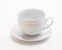 Чайная чашка с блюдцем фарфоровая (Шапо чайное или пара) 450 мл
