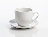 Кофейная чашка с блюдцем фарфоровая (Шапо кофейное или пара) 170 мл