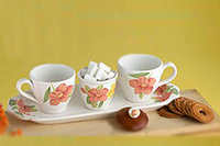 Подарочный чайный сервиз керамический 4 предмета